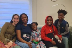 Happy Family in Birthing Center
